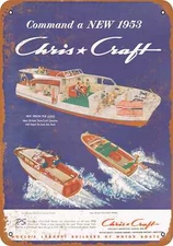 METAL SIGN - 1953 Chris-Craft Yachts -- Vintage Look