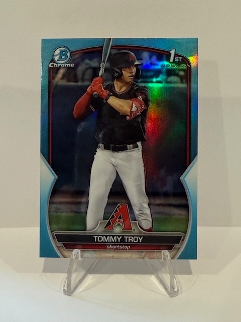 2023 Bowman Draft - 1st Chrome Sky Blue Refractor #BDC-103 Tommy Troy (RC)