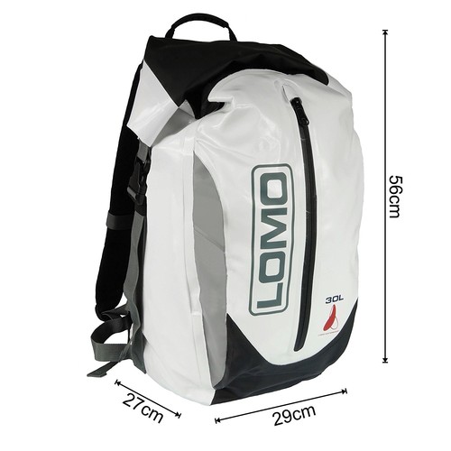 Lomo 30L Drybag Rucksack Daysack - White - Waterproof Water sports Backpack - Picture 6 of 6