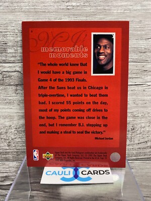 1997 Upper Deck Michael Jordan Memorable Moments Oversized Card