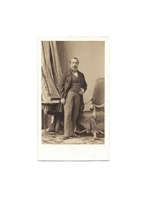 NAPOLÉON III / Tirage albuminé d'époque par Disdéri / Second Empire / Portrait - Photo 1/2
