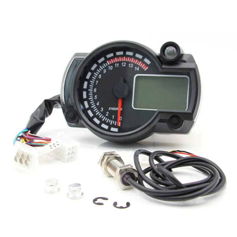 Мотоциклетный спидометр 7 цветов цифровой одометр с жидкокристаллическим дисплеем приборная панель карбюратор метр - Изображение 4 из 4