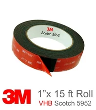 VHB Tape: 3M Scotch 5952 1 in. x 15 ft. (Black)