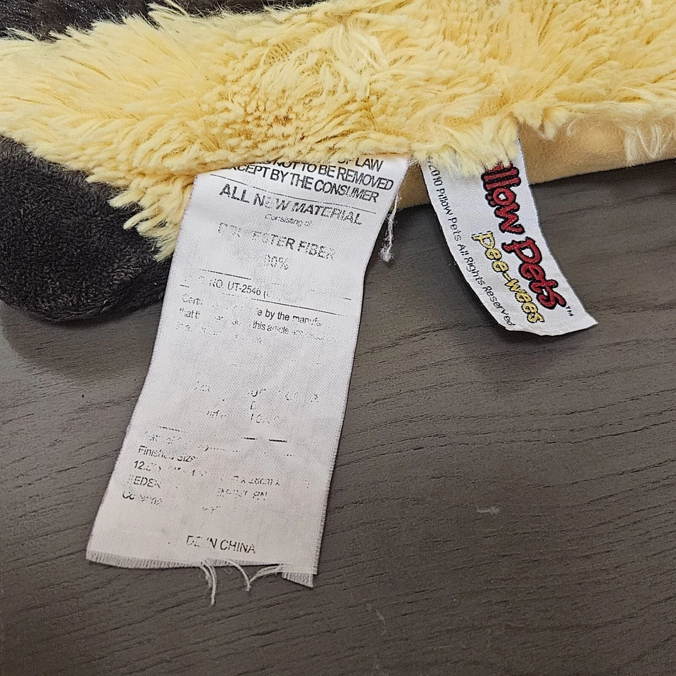 Pee Wee Pillow Pet Bumble Bee Black & Yellow Super Soft Plush Stuffed Animal - Image 4 of 4