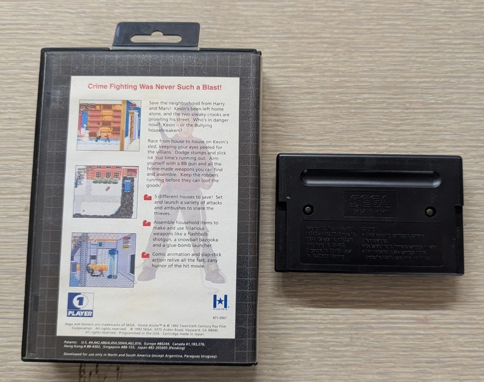 1992 Sega Genesis Home Alone *NO MANUAL* Good Condition  - Image 2 of 4