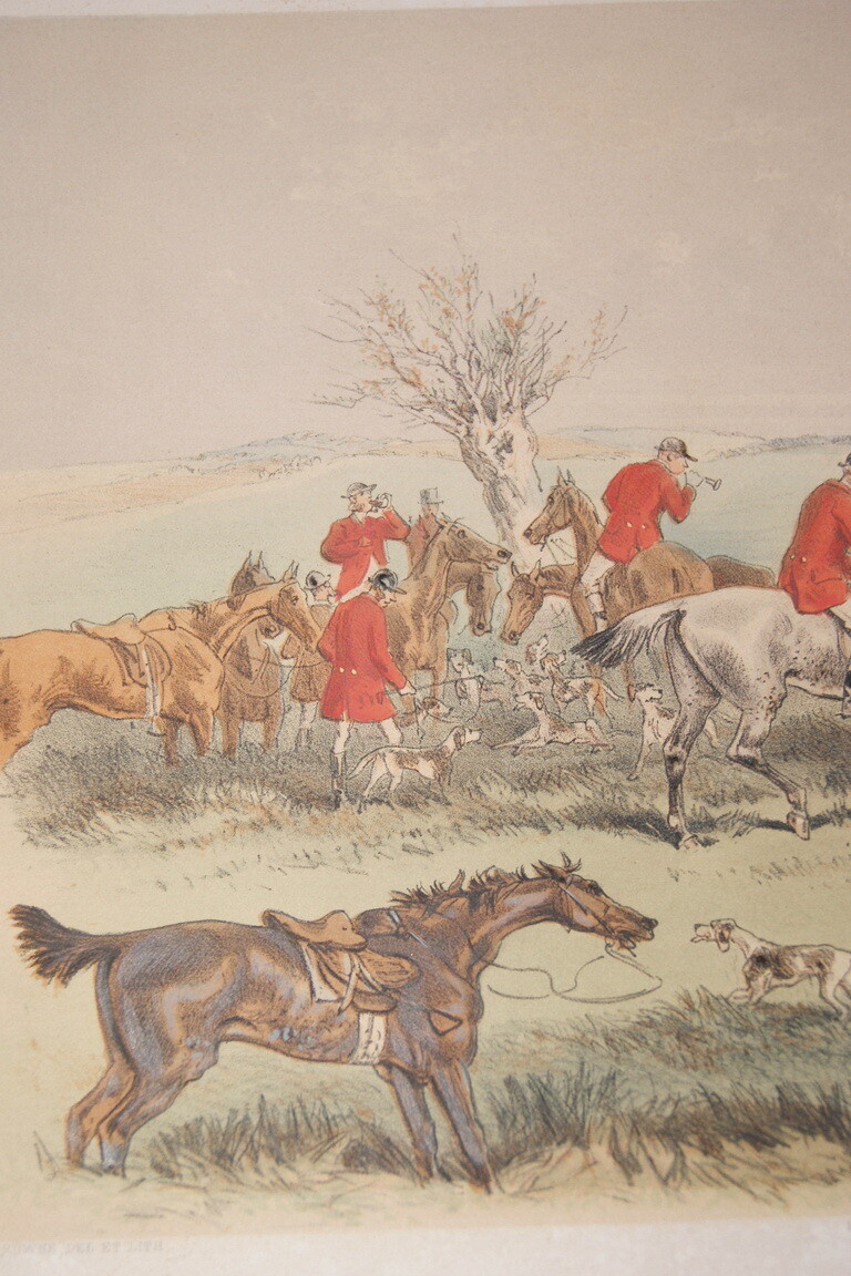George Wright (1860-1942) - Gravure - Scène de chasse