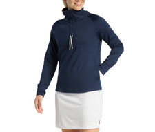 New FootJoy Funnel Collar Navy Blue Pullover Women's Size Small 30575