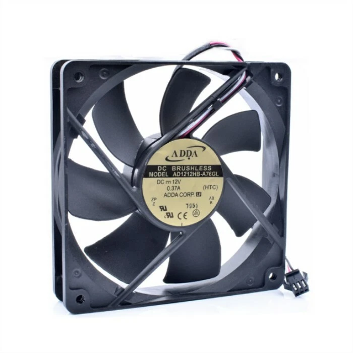 ADDA AD1212HB-A76GL DC12V 0.37A 120*120*25MM 12CM 3Pin Cooling Fan Fast Shipping - Image 2 of 3