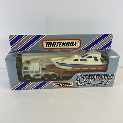 Matchbox Convoy Kenworth Power Launch Yacht Transporter Diecast Rare 1983 80s
