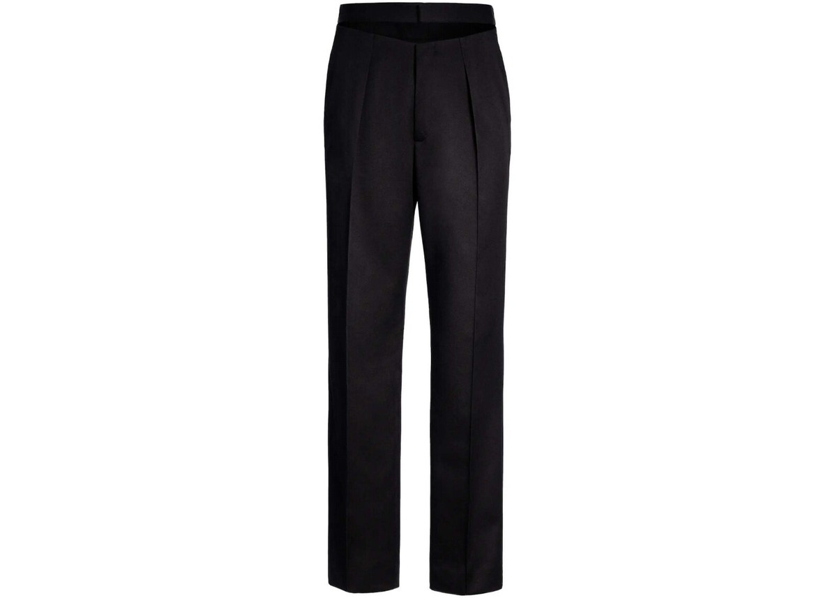 Mugler X H&M Black Cut Out Tailored Wool Twill Trouser UK-US 36 EU