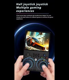 R36Pro MAX Retro Handheld Video Game Console IPS Screen BLACK w/ Carrying Case