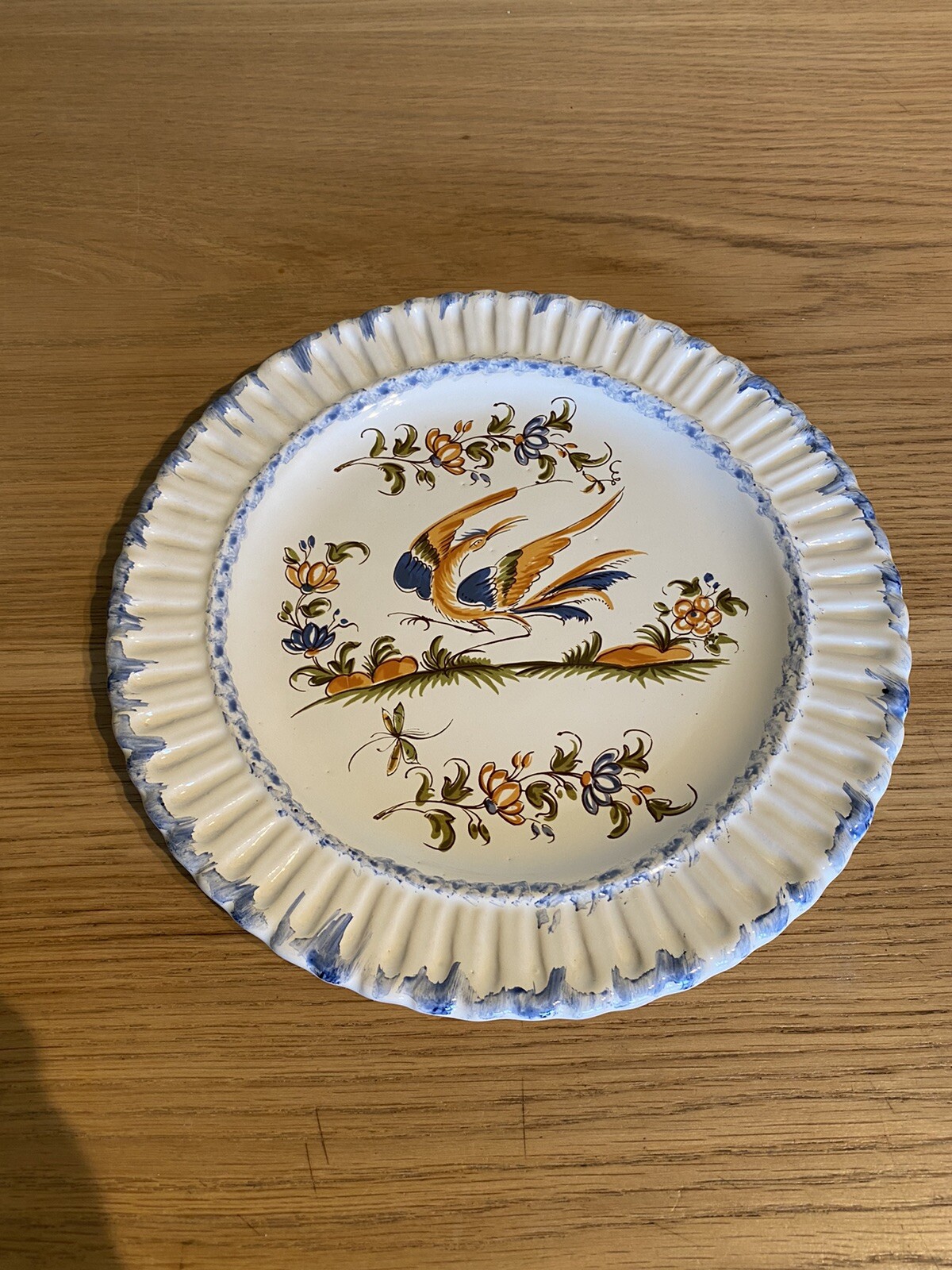 Assiette décor Moustiers Made In France Céramique D 16 Cm