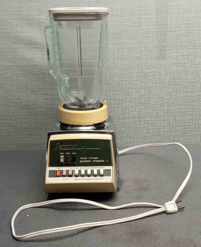 Vintage Osterizer Dual Range Pulse Matic 16 Blender 857 Chrome