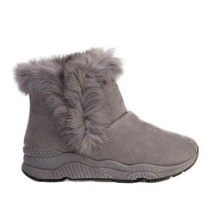 Botas de nieve de pelo gris madrigal | eBay
