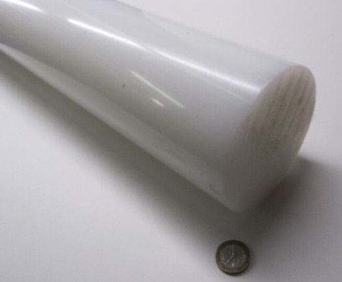 Hdpe White Round Rod 4.00" Diameter x 24" Length Natural - Foto 9 di 9