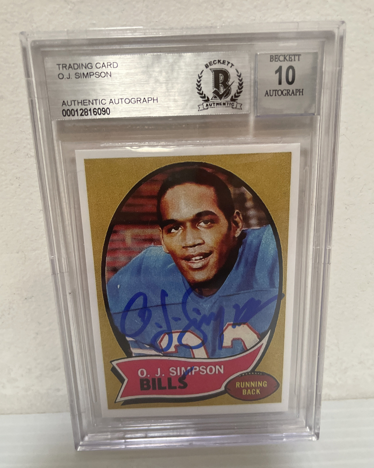 OJ Simpson Signed 1970 Topps Rookie Card Reprint Bills Beckett Auto 10 |  eBay