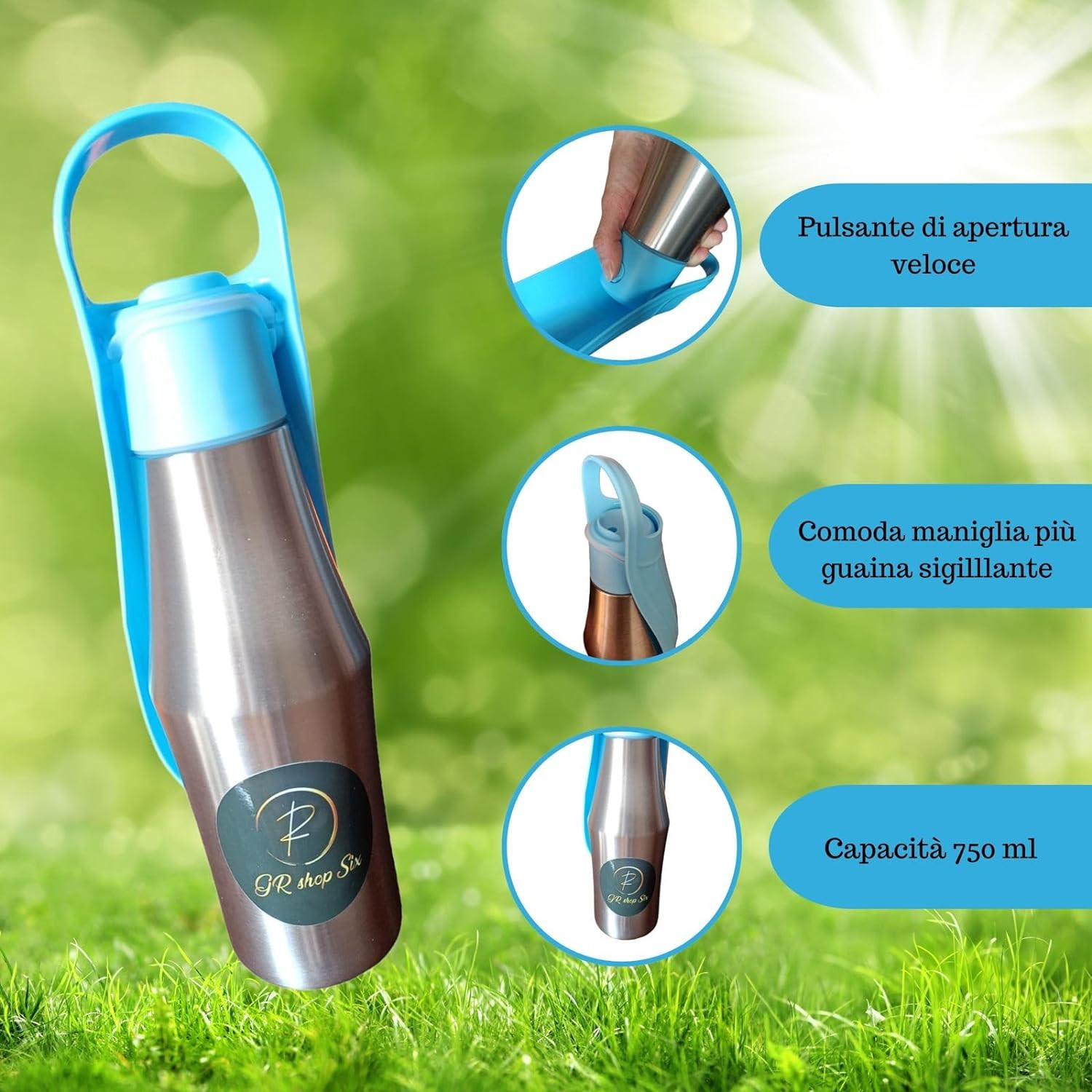 - Borraccia Cane Dispenser Acqua Per Cani Accessori Per Cani Da viaggio Capacità foto 4