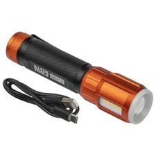 Klein Tools USB C Rechargeable Flashlight with Magnetic End Cap and Work Light