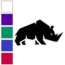 Rhino Rhinoceros, Vinyl Decal Sticker, Multiple Colors & Sizes #6613