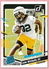2023 Panini Donruss Football Rated Rookie Lew Nichols III #335 Green Bay Packers