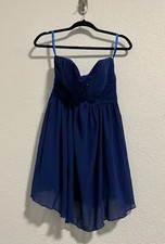 ROYAL BLUE EVENING/PROM GOWN w/RHINESTONE ACCENT -  SIZE 10 - STUNNING!!