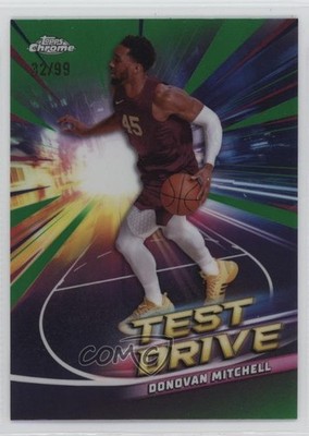 2024-25 Topps Chrome Test Drive Green Refractor /99 Donovan Mitchell #TD-6 o7m