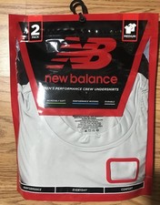 New Balance Performance Crew Undershirts Black  Gray T-Shirt Mens Size M NWT