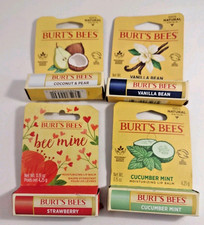 Lip Balm Burt's Bees Coconut Pears, Vanilla Bean, Cucumber Mint, Strawberry 4Pk