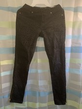 Zara Women Leopard-Print Chinos Sz 06