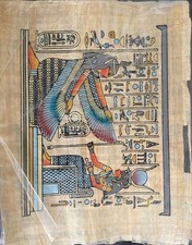 Handmade Handpainted Egyptian Papyrus Artworks Lot Ancient Scenes  Figures
