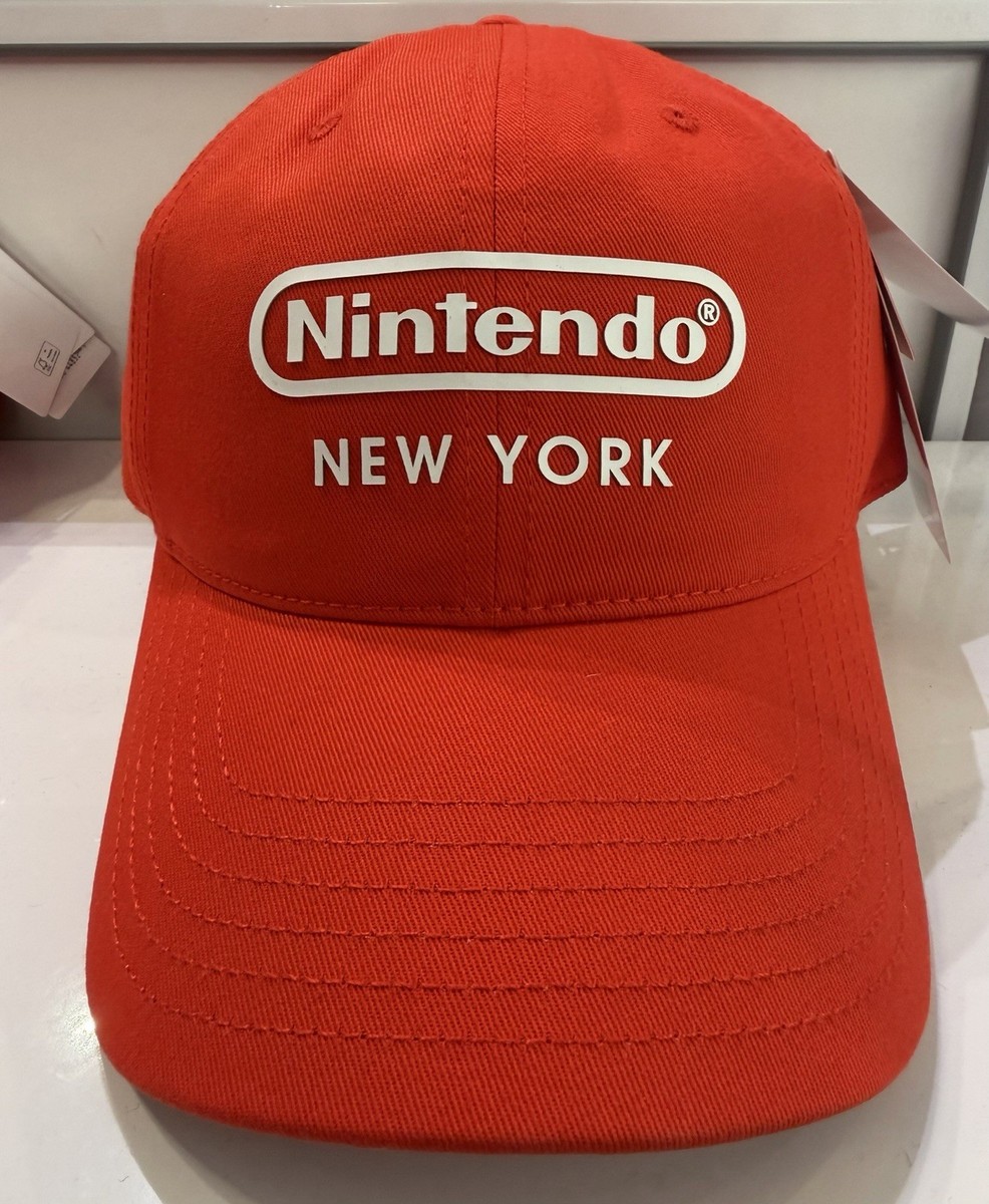 Nintendo New York Logo Red Adult LTD Adjustable Hat Cap NWT Mario