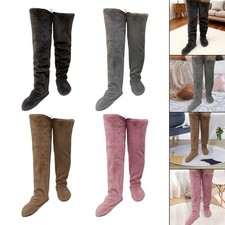 over Knee High Fuzzy Socks Women Sleeping Extra Long Breathable Winter Socks