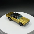 Vintage Hot Wheels Redline Custom T-Bird Gold W/ Black Top HK - Good Condition