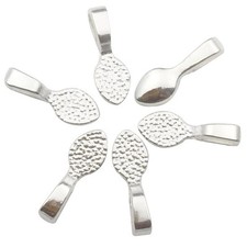 200 Pcs Glue On Bail Charm Pendant Earring Bails for Glass Tile Jewelry Making