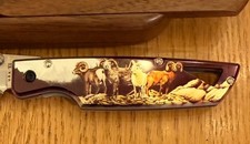 BUCK 175 RAMS SCENE KNIFE NEVER USED IN BOX  N28