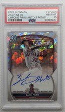 Zach Neto 2023 Bowman Chrome Prospect  Auto Atomic 63/100 Angels PSA 10 Gem Mint