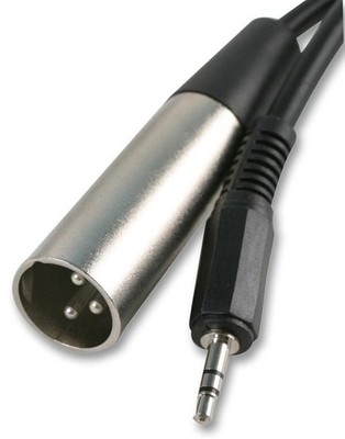 PRO SIGNAL - 3 Pin XLR Plug to 3.5mm Stereo Jack Plug Lead, 2m Black