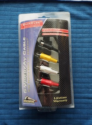 NEW Pelican Accessories Gamecube S-Video AV Cable - Should Also Work w/ SNES