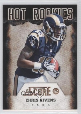 2012 Score Hot Rookies Glossy Chris Givens #25 RC 3g6