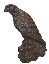 Red Mill Mfg Handcrafted American EAGLE 7 1/2" Statue Figurine USA Pecan Shell