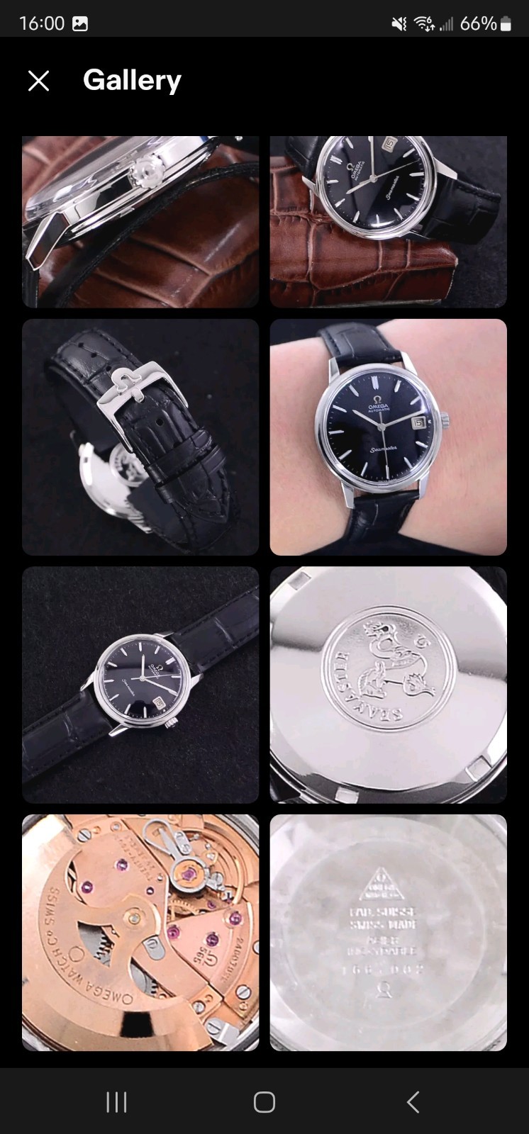 VINTAGE OMEGA SEAMASTER AUTOMATIC BLACK DIAL DATE DRESS MEN'S WATCH RARE ITEM