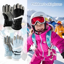 Kids Winter Gloves Non Slip Grip Adjustable Cuff Warm Ski Youth Size Glove