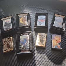 8 Used Zippo Lighters - See Description/Photo's