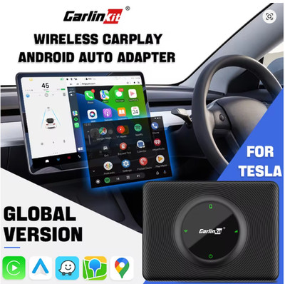 CarlinKit T2C CarPlay Android Auto Wireless Adapter for Tesla Model 3 Model Y
