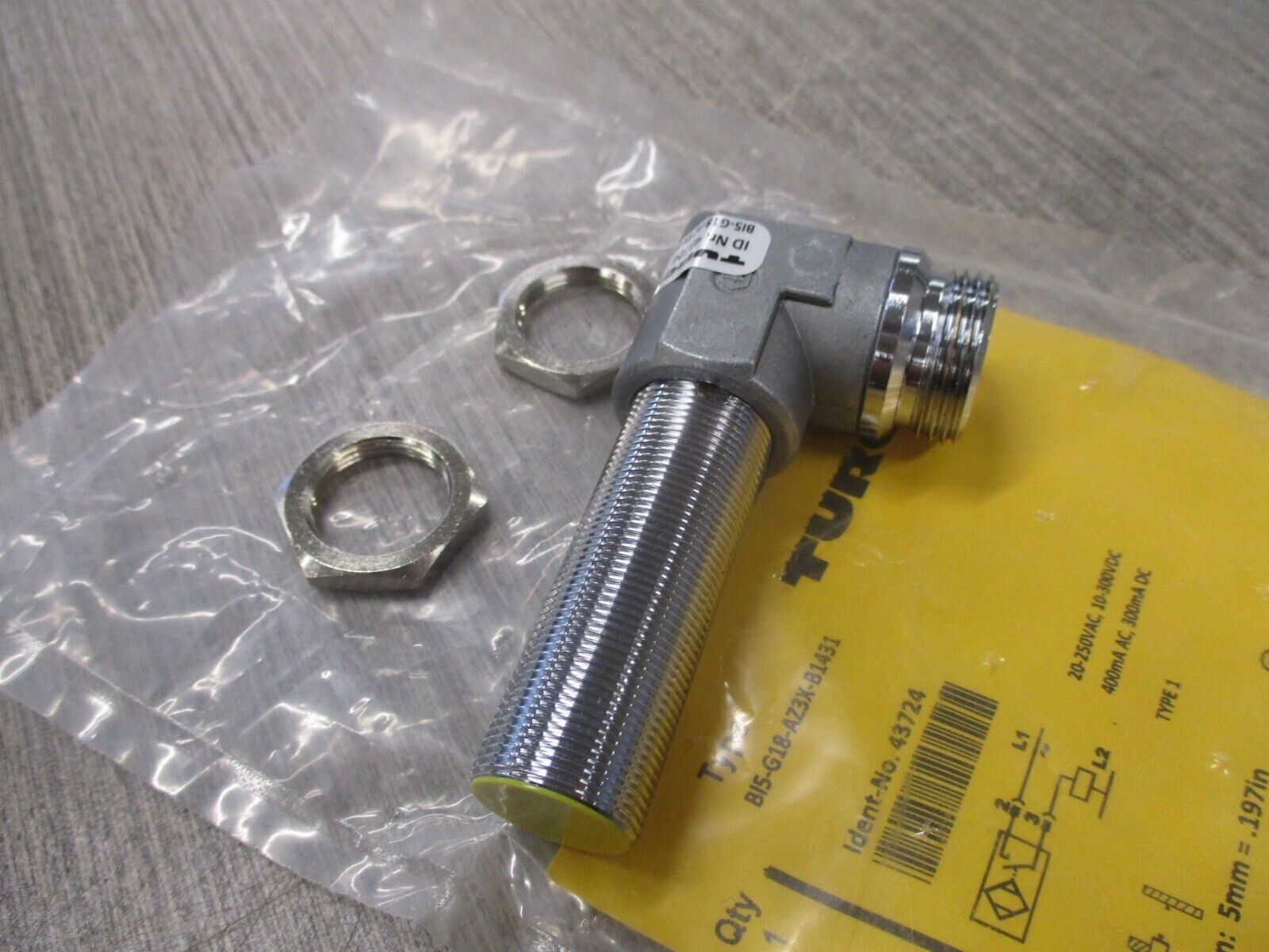 Turck Inductive Sensor 43724 Type BI5-G18-AZ3X-B1431 New Surplus