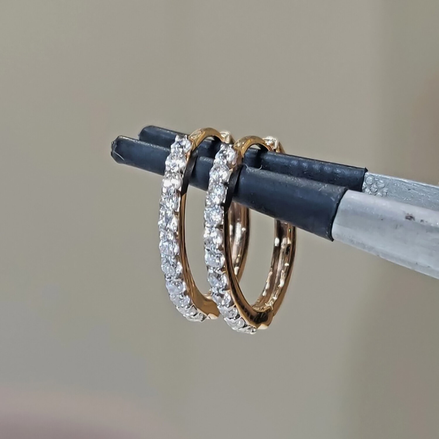 Certified 1.05 Ct White Diamond Hoopla Earrings In 925 Sterling Silver For Gift