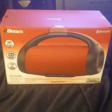 2Boom Pulse Wave Bluetooth Boombox Speaker FM Radio TWS Aux Red/Black Have 4 Avl