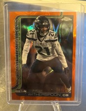 2025 Topps Chrome Orange Parallel /25 Devon Witherspoon Seattle 1st on Print