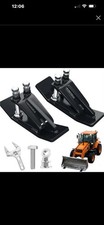 Tractor Bucket Protector Skid Shoes Heavy Duty Steel M20 Bolts 2 Pack Dual Lock