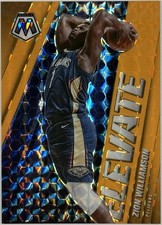 Zion Williamson 2020-21 Mosaic Elevate Orange 25/25 Prizm SSP Bookend #3